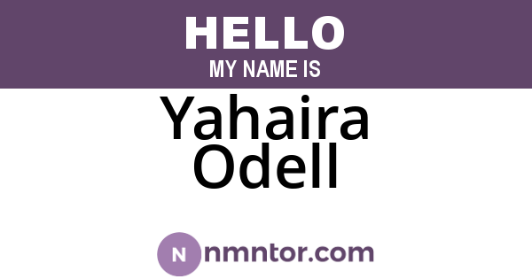 Yahaira Odell