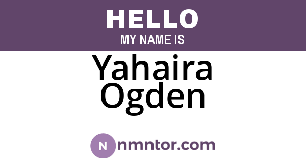 Yahaira Ogden