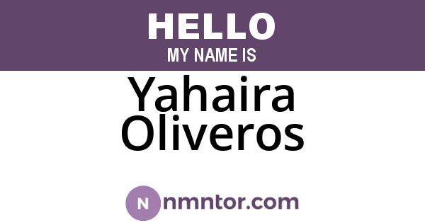 Yahaira Oliveros
