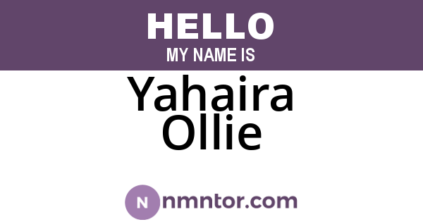 Yahaira Ollie