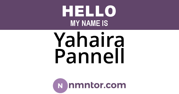 Yahaira Pannell