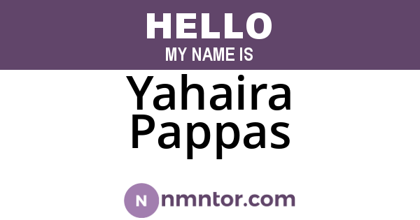 Yahaira Pappas