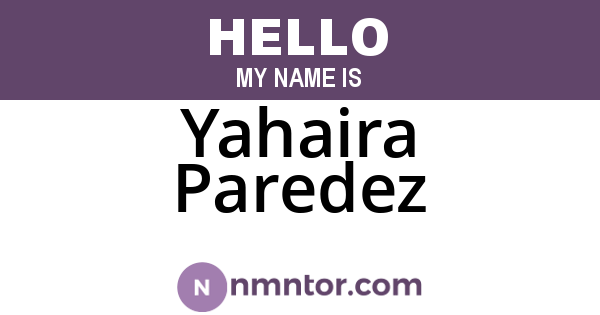 Yahaira Paredez