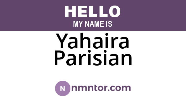 Yahaira Parisian