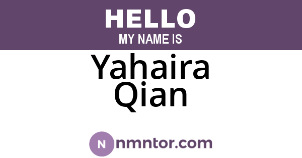 Yahaira Qian