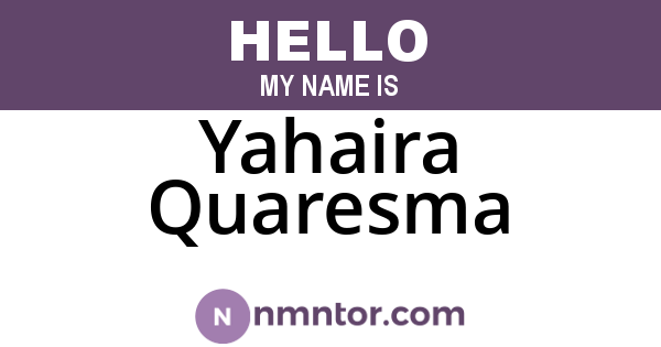 Yahaira Quaresma