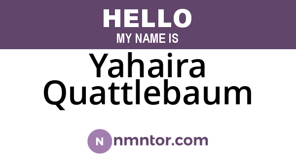Yahaira Quattlebaum
