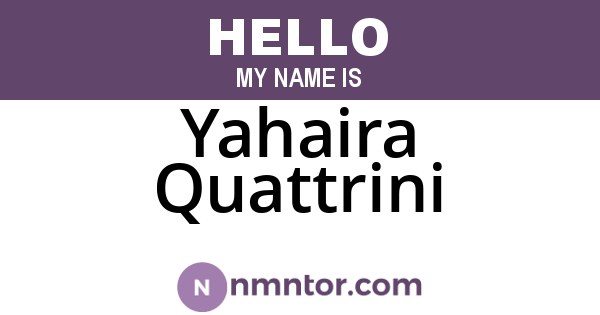 Yahaira Quattrini