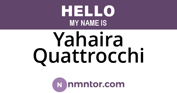 Yahaira Quattrocchi