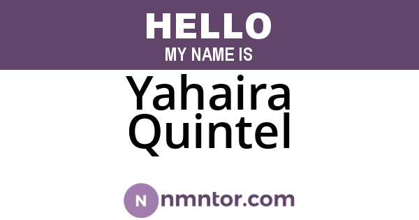 Yahaira Quintel