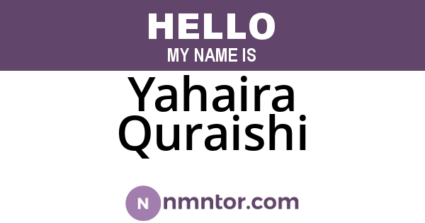 Yahaira Quraishi
