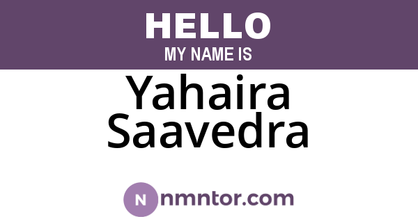 Yahaira Saavedra