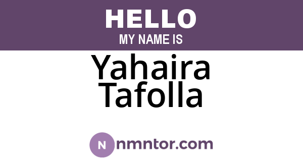 Yahaira Tafolla