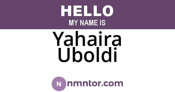 Yahaira Uboldi