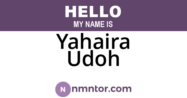 Yahaira Udoh