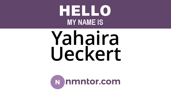 Yahaira Ueckert