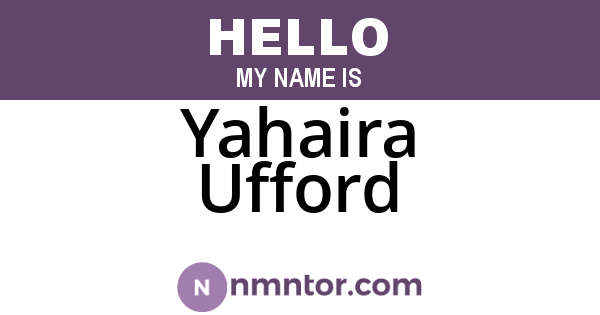 Yahaira Ufford