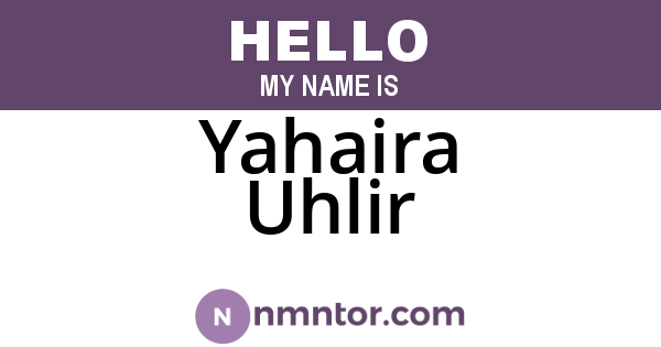 Yahaira Uhlir
