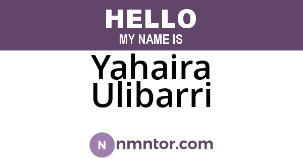 Yahaira Ulibarri