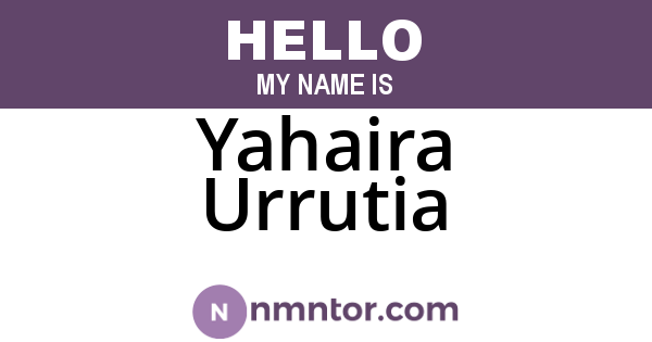 Yahaira Urrutia