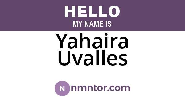 Yahaira Uvalles