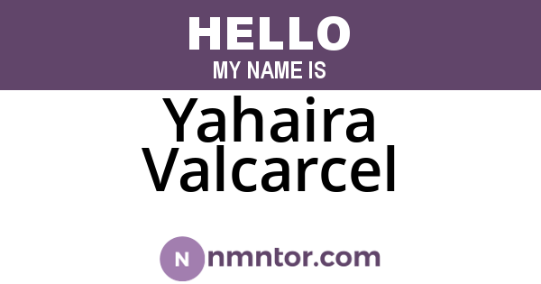 Yahaira Valcarcel