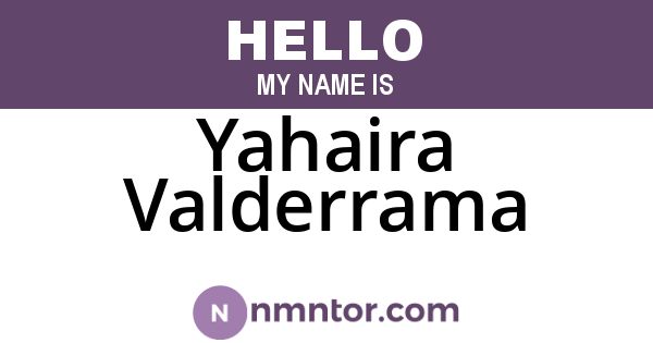 Yahaira Valderrama