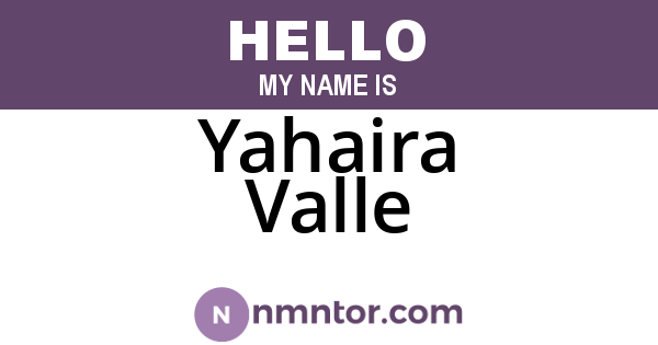 Yahaira Valle