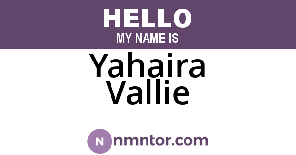 Yahaira Vallie