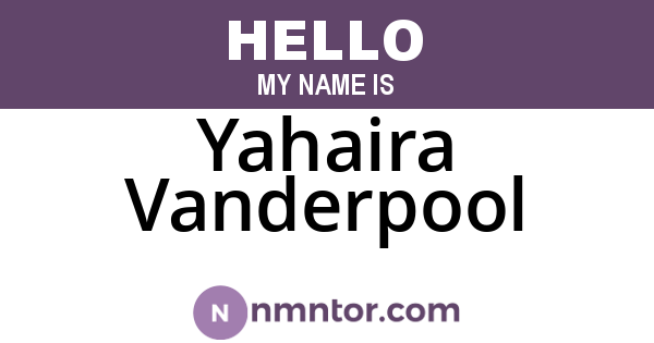 Yahaira Vanderpool