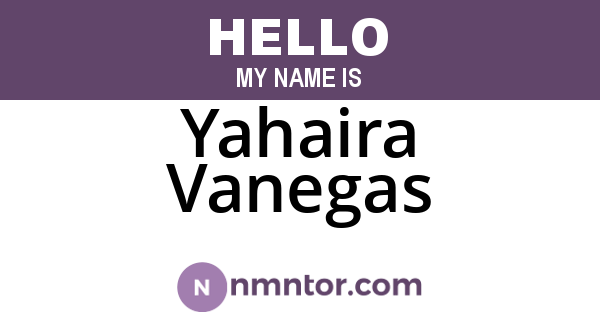 Yahaira Vanegas