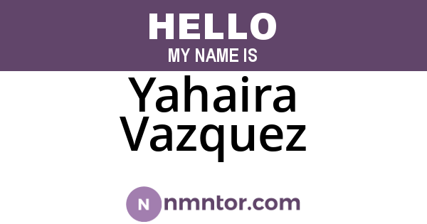 Yahaira Vazquez