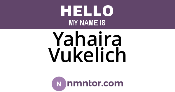 Yahaira Vukelich
