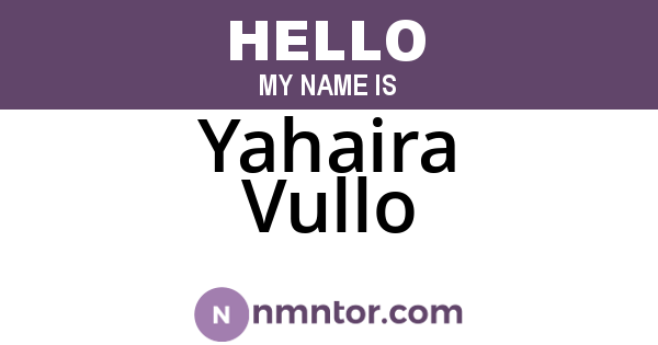 Yahaira Vullo