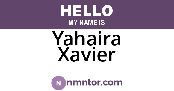 Yahaira Xavier