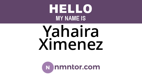 Yahaira Ximenez