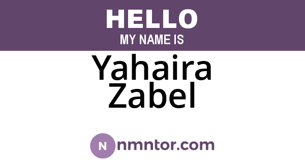 Yahaira Zabel