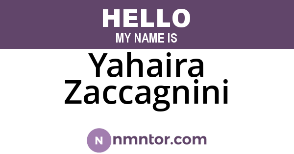 Yahaira Zaccagnini