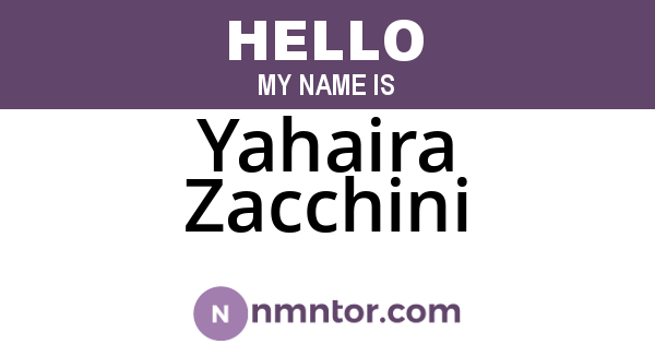 Yahaira Zacchini