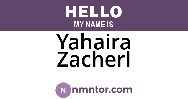 Yahaira Zacherl