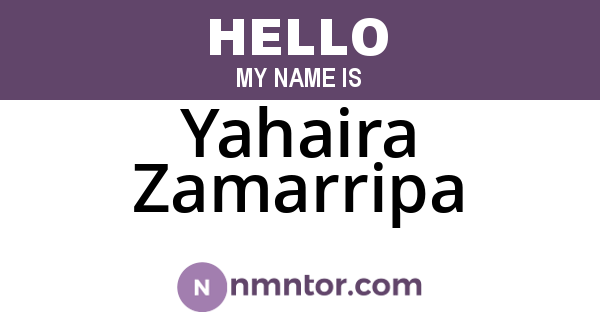 Yahaira Zamarripa