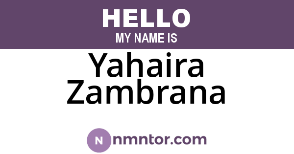 Yahaira Zambrana
