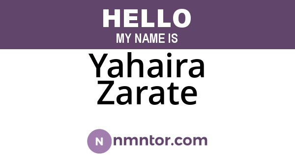 Yahaira Zarate