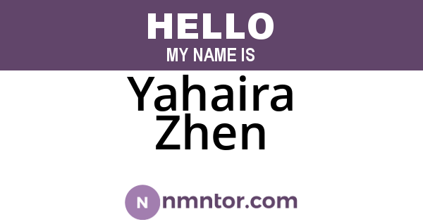 Yahaira Zhen