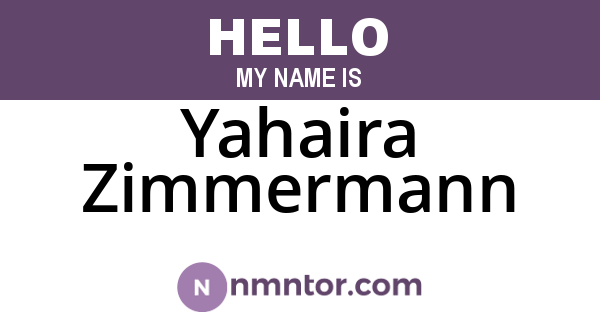 Yahaira Zimmermann