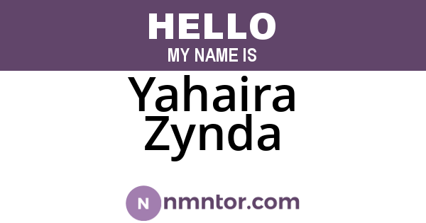 Yahaira Zynda
