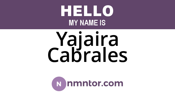 Yajaira Cabrales