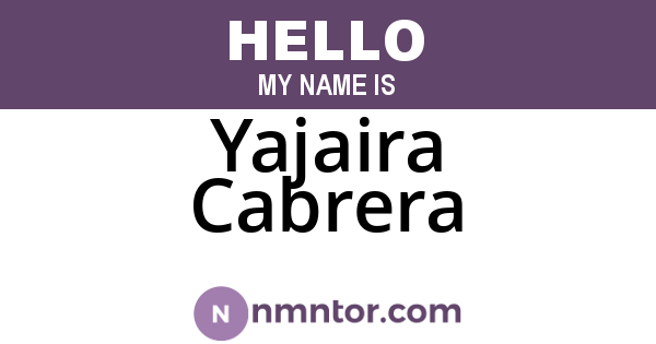 Yajaira Cabrera