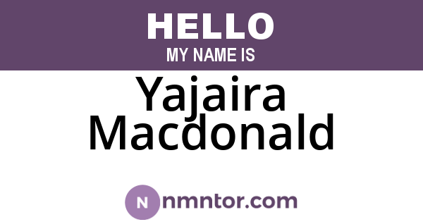 Yajaira Macdonald