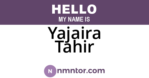Yajaira Tahir